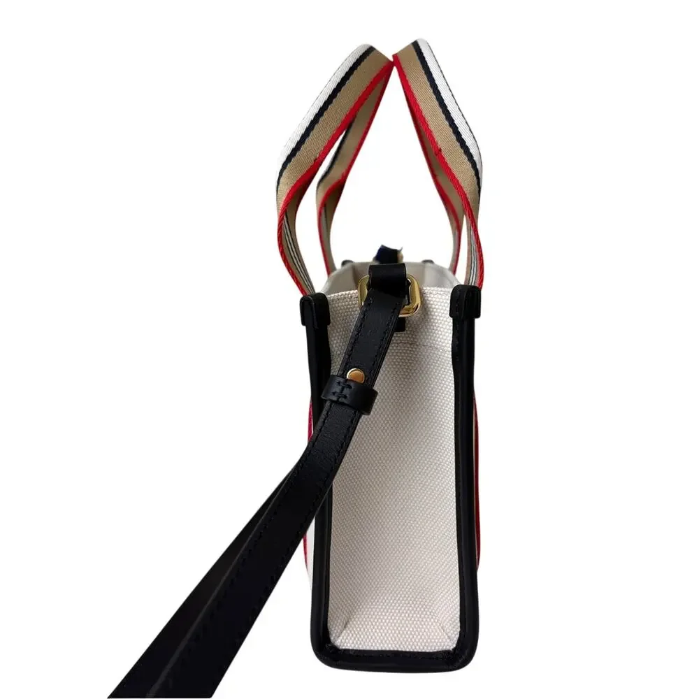 Burberry Striped Canvas Tote crossbody Bag